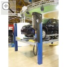 autopromotec Bologna 2005 Macht eine gute Figur. Die 4t Viersulenbhne delta lift von ZIPPO lifts. Radfreiheber inklusive.  