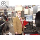 IHM Internationale Handwerksmesse 2006 Mit der patentierten SmartWeight Auswuchtmethode knnen ber 30% an Auswuchtgewichten gespart werden, so Marketing Manager Rolf Lapp.  