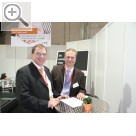 COLERtechnika 2007 in der Halle Münsterland. Ingo Gajewski (li.) EquiTool und Stefan Ahrens COLER am Stand der ATT.  