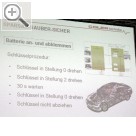 COLERtechnika 2007 in der Halle Münsterland. Sehr interessant. Autoreparatur zu Anfang des 21. Jahrhunderts. Das An- und Abklemmen einer Batterie als Thema fr einen Fachvortrag.   