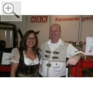 STAHLGRUBER Leistungsschau Nürnberg 2008 Im passenden Outfit auf der STAHLGRUBER Leistungsschau 2008 in Nrnberg - Monika und Norbert Stolzenberger von HSK Car Bench.  