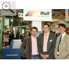 AMITEC 2009 in Leipzig Mirko Johnson und Christian Wulf, Gnter Wulf Kfz.-Werkstattausrstung Henstedt-Ulzburg und Uwe Neff Verkaufsleiter Innendienst HELLA GUTMANN.  