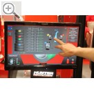 REIFEN Essen 2012 Die Bedienung der GSP von HUNTER erfolgt ber Touchscreen. Bestimmte Zustnde knnen einfach per Drag and Drop eingestellt werden.  