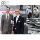 Automechanika Frankfurt 2014 Konnten sich sehr ber die Leserwahl freuen - BlitzRotary Geschftsfher Frank Scherer (li.) und Marketingleiter Wolf-Erik Schmitt.  