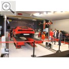 autopromotec 2015 CORGHI auf der Autopromotec 2015 - R.E.M.O. die automatische Achsvermessung, vorgefhrt am brandneuen Lamborghini HURACAN. Corghi 