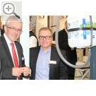 STAHLGRUBER Leistungsschau 2015 Nürnberg Bernd Schretter (li.) STAHLGRUBER und Michael Mutz, RAPID Group.  