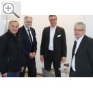 STAHLGRUBER Leistungsschau München 2016 Hans Nussbaum, NUSSBAUM, und Jrgen Spieker, Geschftsfhrer s.tec Absaubtechnik zu Besuch am SLIFT Stand bei Gerd Heidemann und Gerhard Wolf (v.l.n.r.).  