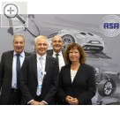 Impressionen von der Automechanika 2016. Treffen des ASA Verband und des GVA auf der Automechanika 2016 - Marita Kloster GVA Geschftsfhrerin, Jens-Peter Mayer ASA Vorstand, Frank Beaujean ASA Prsident, Harald Hahn ASA Vize Prsident.  