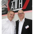 Impressionen von der Automechanika 2016. Analog und Digital auf der Automechanika 2016 - Hans Heinl, Geschftsfhrer ATH-Heinl und Michael Hofmann Geschftsfhrer cdmm GmbH. ATH Heinl 