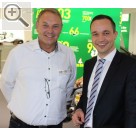 Impressionen von  der Automechanika 2016. Am Ende einer erfolgreichen Automechanika 2016 - Marcus Reich (li.) und Bjrn Rietschel.  