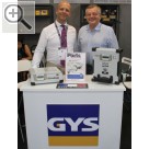 Autopromotec 2017 in Bologna. GYS Geschäftsführer Bruno Bouygues (li.) und Senior Nicolas Bouygues auf der Autopromotec 2017 in Bologna.  