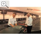 Wessels + Müller Werkstattmesse 2017 in Berli AUTOPSTENHOJ auf der Wessels + Müller Werkstattmesse 2017 - Olaf Wiesenmüller (li.) und Jörg Passoke (re.).  