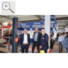 Automechanika Frankfurt 2018 Karsten Meinshausen (li.) hat Besuch vom ASA. Harald Hahn (li.), AVL DiTEST und Jürgen Spieker, s.tec Germany. Autop 