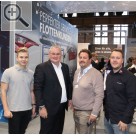 Impressionen von den COPARTS Profi Service Tagen 2018 in Göttingen. Teil 3. Wechsel. Frank Achenbach (2.re.) wechselt das Werkstattsystem. Er wechsel mit seinen beiden Söhnen Max (re.) und Moritz (li.) von ad Autodienst CARAT zum COPARTS Werkstattsystem und wird die Dienste von Andres Brodhabe und der G.A.S. nutzen.  