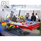 CELETTE auf der Automechanika 2004 Der Radfreiheber der GRIFFON 2800 Evolution ist vollkommen neu. Celette France 