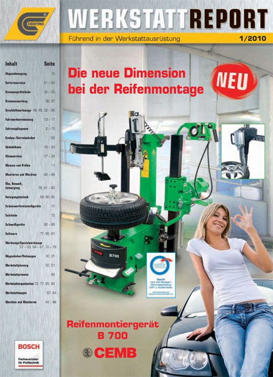 Der neue CENTRO Werkstatt Report 1/2010