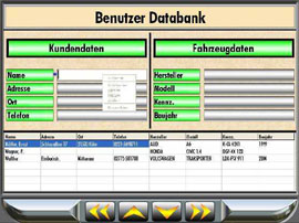 In der übersichtlich aufgebauten Datenbank werden alle für die Vermessung relevanten Kundendaten gespeichert.